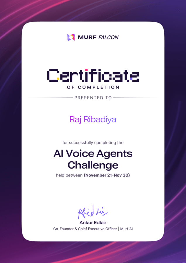 10 days 10 AI Voice Agent Challenge