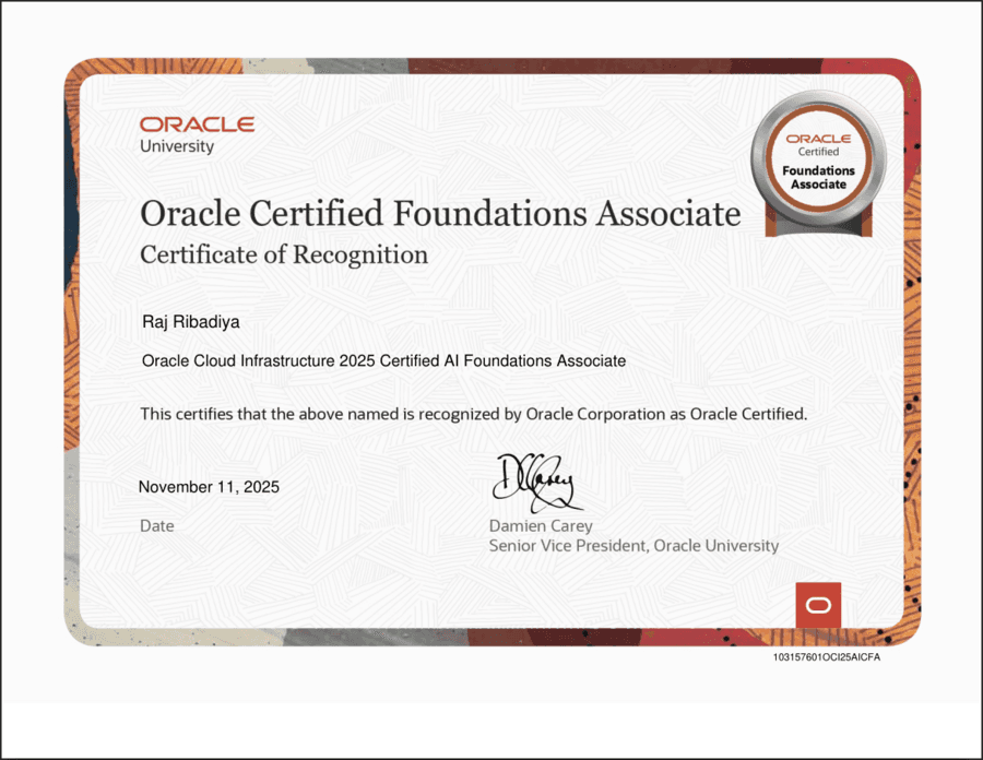 Oracle Cloud AI Certified Foundations Associate